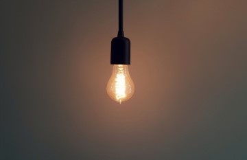 A Free Spirit - hanging light bulb